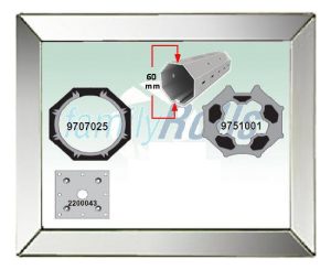 Σετ Ανταπτορες Somfy Φ45 σε Φ 60 mm Οκτάγων Αξωνα Μανιβελάτα