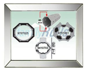 Σετ Ανταπτορες Somfy Φ45 σε Φ 60 mm Οκτάγων Αξωνα