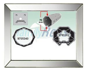 Σετ Ανταπτορες Somfy Φ60 σε Φ 70 mm Οκτάγων Αξωνα Μανιβελάτα
