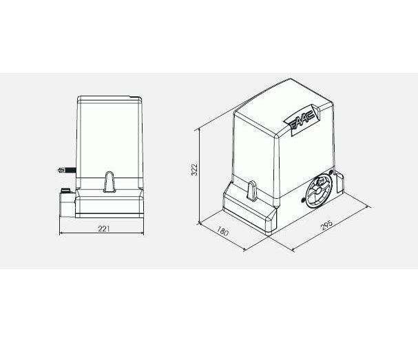 Faac Μοτερ συρόμενης πόρτας εώς 500 Kg Set 07 - Image 3