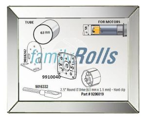 Σετ Ανταπτορες Somfy Φ59 σε Φ 63 mm Σωλήνα Μανιβελάτα