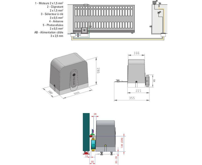 Faac 24V Μοτερ συρόμενης πόρτας εώς 400Kg Set 06 - Image 5