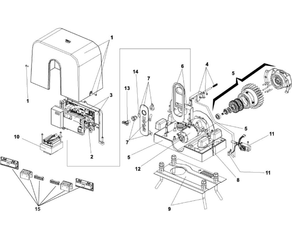 Faac 24V Μοτερ συρόμενης πόρτας εώς 400Kg Set 06 - Image 3