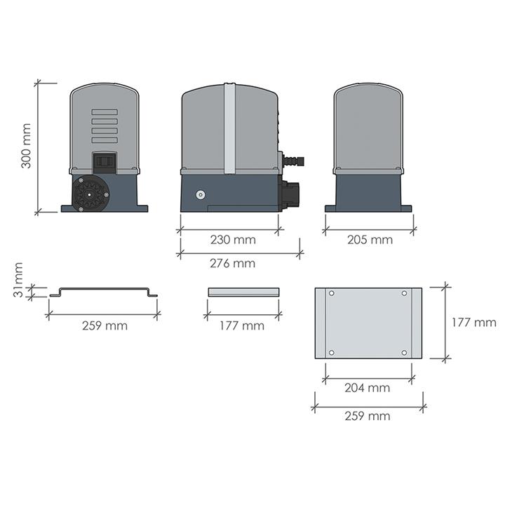Mover 8 Set5 Μοτέρ συρόμενης πόρτας έως 800kg - Image 4