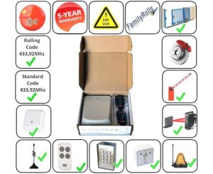 Πίνακας & 2 Κοντρόλ  Συρόμενα Ρολά Μπάρες E500-SL-SET2