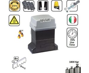 Faac18-844-ER-Z16-SET-42  - Μοτερ για συρόμενες γκαραζόπορτες εώς 1800 Kg Λαδιου