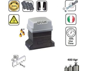 Faac4-746-Z20-SET-41  - Μοτερ για συρόμενες γκαραζόπορτες εώς 400 Kg Λαδιου