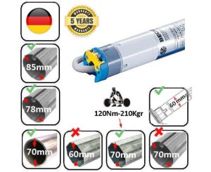 BECKER Μοτερ  210Kgr  Αξονας Φ70 Οκτάγωνος R120-11-M