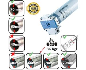 Becker 20/17 20Nm / 36Kgr Μοτερ Ρολο Τεντα φ45 R20/17HK