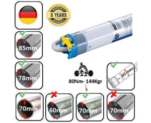 BECKER Μοτερ 144Kgr  Αξονας Φ70 Οκτάγωνος R80-11-M