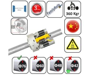 ΚΕΝΤΡΙΚΑ ΜΟΤΕΡ ΓΚΑΡΑΖ 360Nm 360kgr για Φ76 EDoor SF240-76-360H