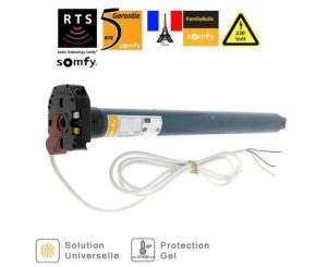 SOMFY 1041023 METEOR RTS  Μοτερ Ρολου & Τεντας 20Nm 17Rpm 36Kgr Μανιβελα Ασύρματο