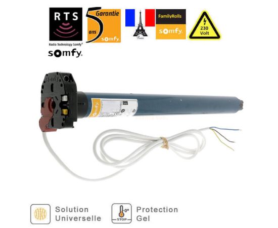 SOMFY 1045023 HELIOS RTS Μοτερ Μανιβέλα για Ρολο ή Τέντα 30Nm 17 Rpm 56Kgr Ασύρματο