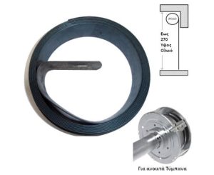 Ελατηριο 270 εκ για Ανοικτό Τύμπανο Γκαραζόπορτας Ως 270 Ολικο Υψος με κεντρικό μοτερ