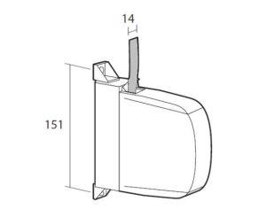 Ταμπακιέρα Ιμάντα  Μειωτήρα Λευκή STRP-9010-Μ - OEM