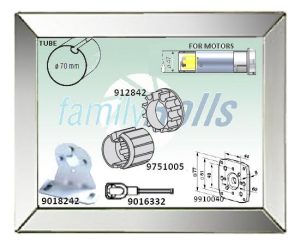 Σετ Ανταπτορες Somfy Φ45 σε Φ 70 mm Σωλήνα Μανιβελάτα με Λουκι
