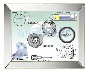 Σετ Ανταπτορες Somfy Φ45 σε Φ 85 mm Σωλήνα Μανιβελάτα