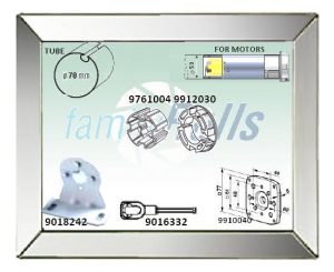 Σετ Ανταπτορες Somfy Φ59 σε Φ 78 mm Σωλήνα Μανιβελάτα