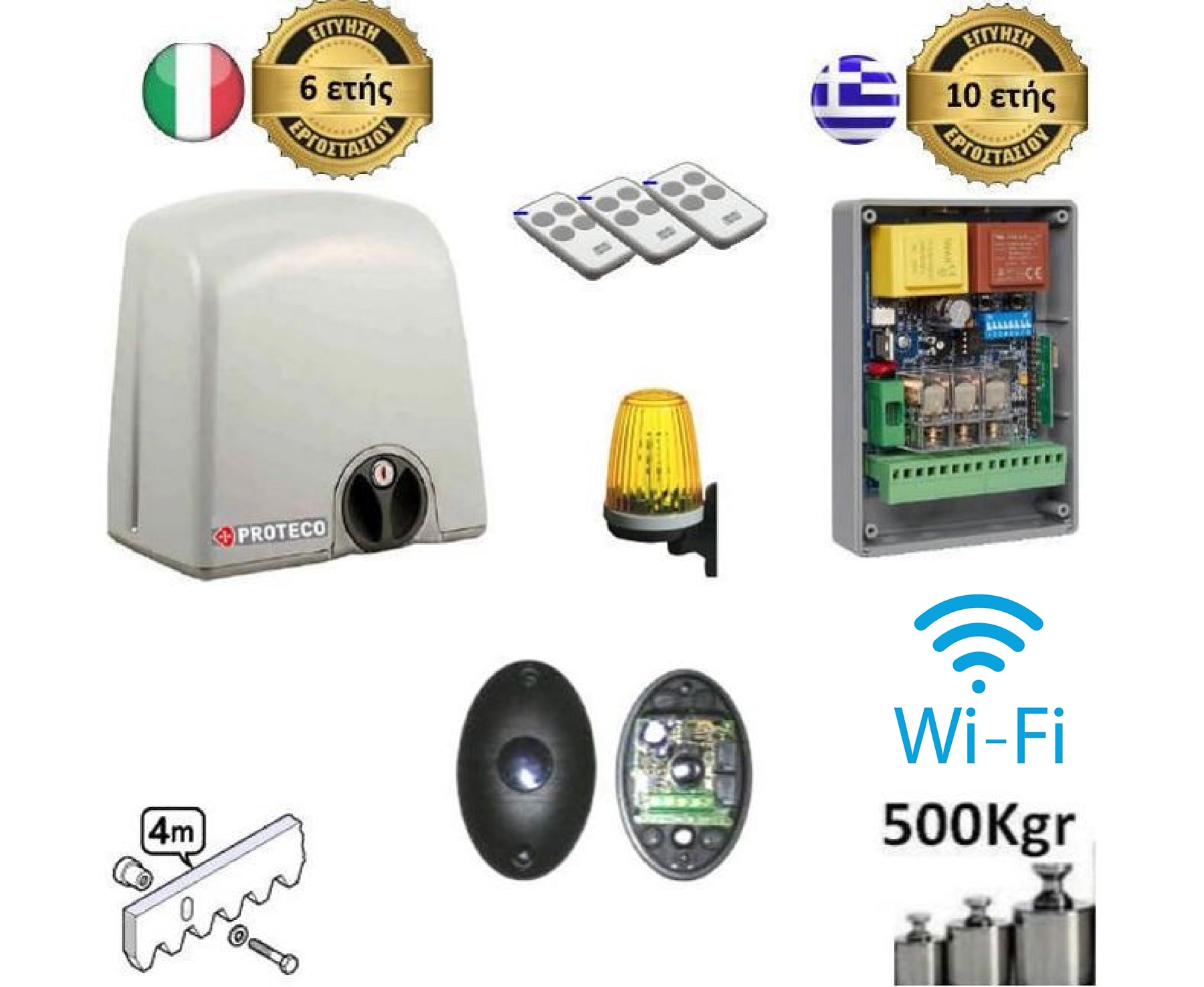 Strike 8 Set7 WiFi Μοτέρ συρόμενης πόρτας έως 800kg