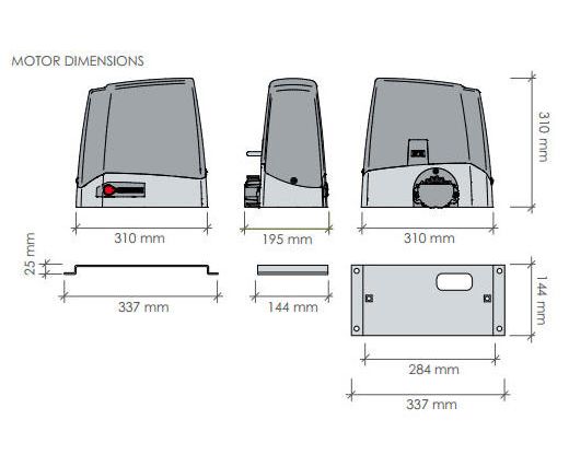 Meco 5 Set7 WiFi Μοτέρ συρόμενης πόρτας έως 500kg - Image 3